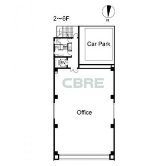 2階〜6階 平面図
