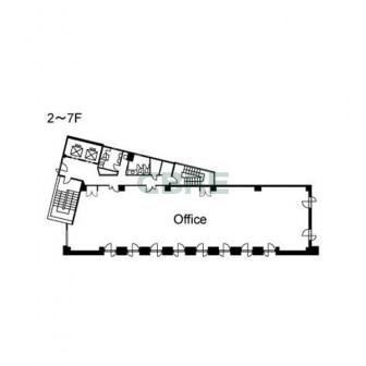 2階〜7階 平面図
