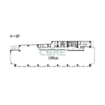 4階〜9階 平面図