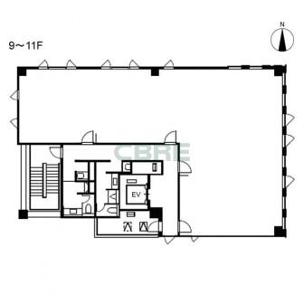 9階〜11階 平面図