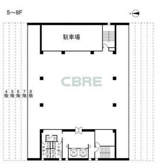 5階〜8階 平面図