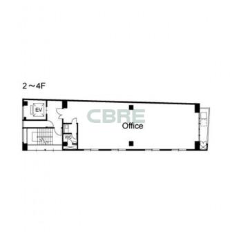 2階〜4階 平面図