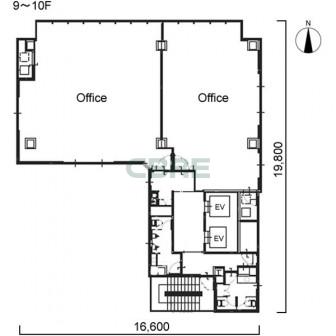 9階〜10階 平面図