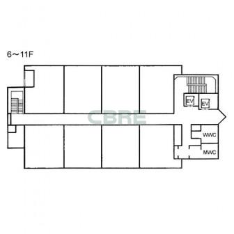 6階〜11階 平面図