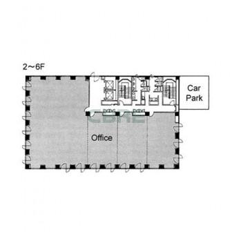2階〜6階 平面図