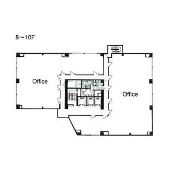 8階〜10階 平面図