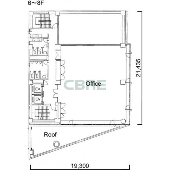6階〜8階 平面図