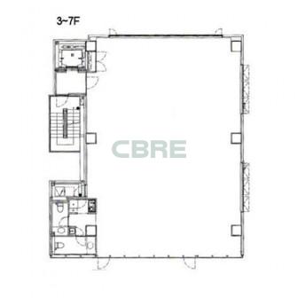 3階〜7階 平面図