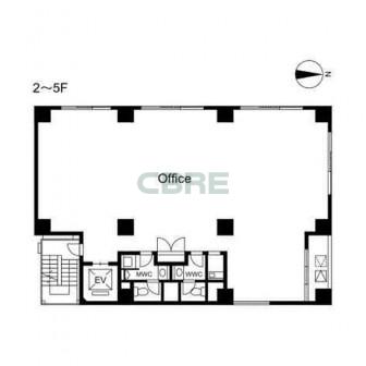 2階〜5階 平面図