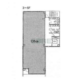 3階〜5階 平面図