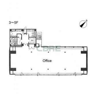 3階〜5階 平面図