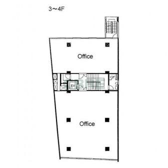 3階〜4階 平面図