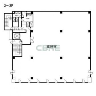2階〜3階 平面図