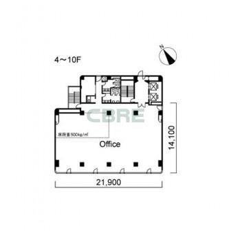 4階〜10階 平面図
