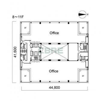 8階〜11階 平面図