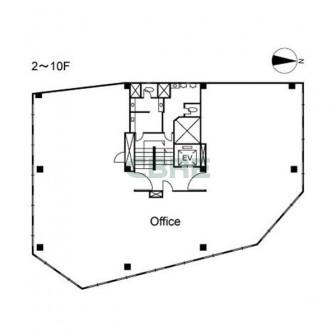 2階〜10階 平面図