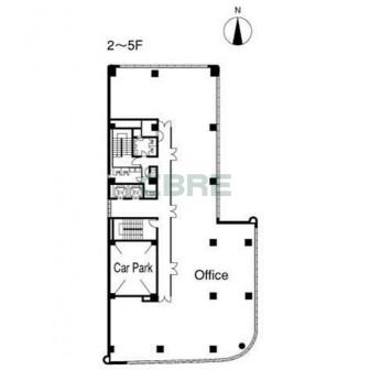 2階〜5階 平面図