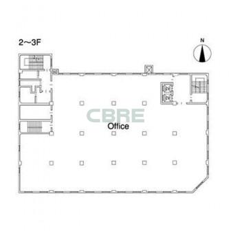 2階〜3階 平面図