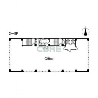 2階〜9階 平面図