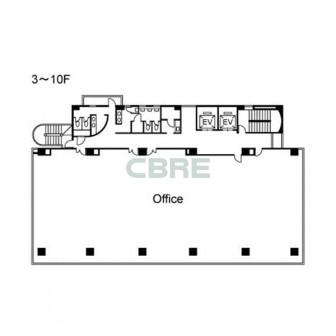 3階〜10階 平面図