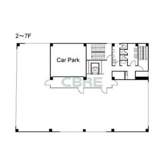 2階〜7階 平面図