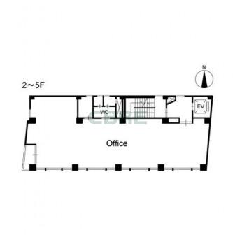 2階〜5階 平面図