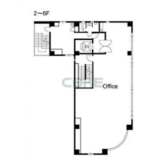 2階〜6階 平面図