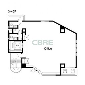 3階〜5階 平面図
