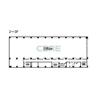 2階〜3階 平面図