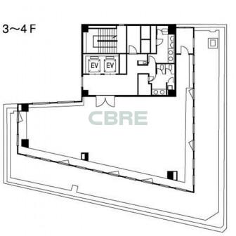 3階〜4階 平面図