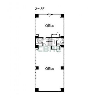 2階〜8階 平面図