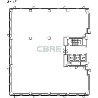 3階〜4階 平面図