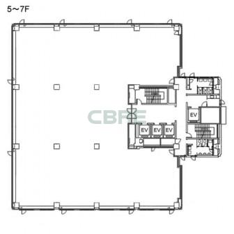 5階〜7階 平面図