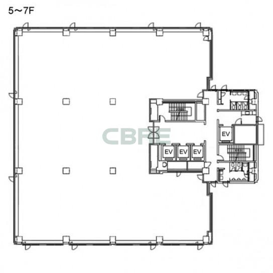 5階〜7階 平面図