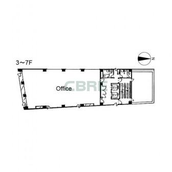 3階〜7階 平面図