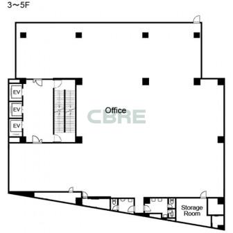 3階〜5階 平面図