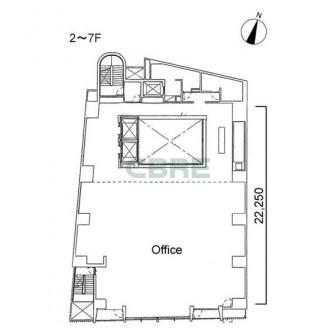 2階〜7階 平面図