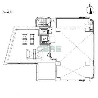 5階〜6階 平面図
