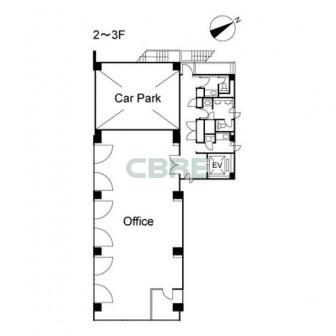 2階〜3階 平面図