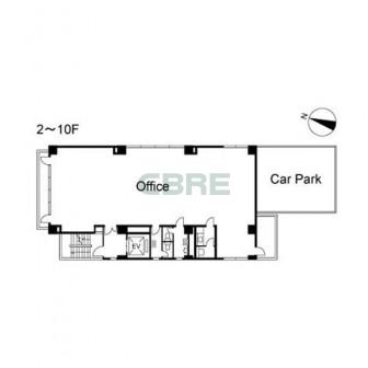 2階〜10階 平面図