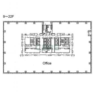 9階〜22階 平面図