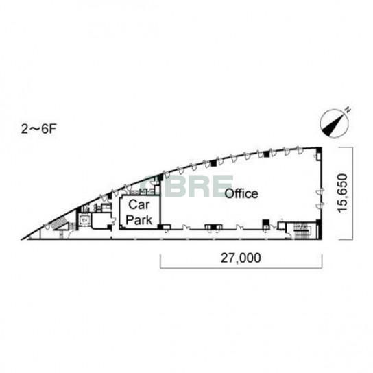 2階〜6階 平面図
