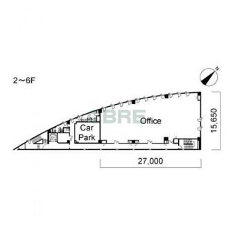 2階〜6階 平面図