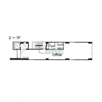 2階〜7階 平面図