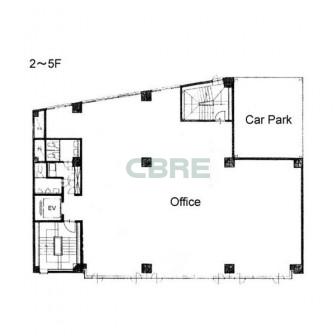 2階〜5階 平面図