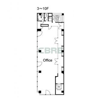 3階〜10階 平面図