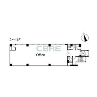 2階〜11階 平面図