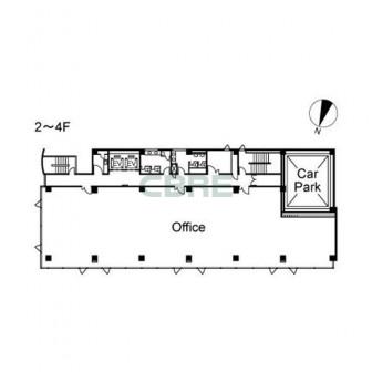 2階〜4階 平面図