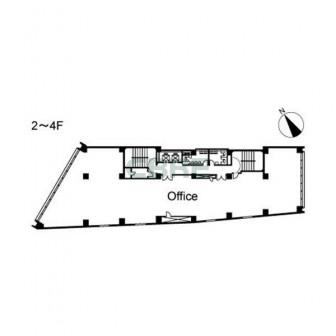 2階〜4階 平面図