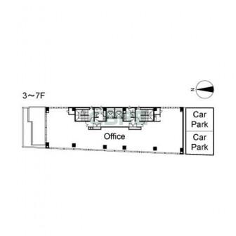3階〜7階 平面図